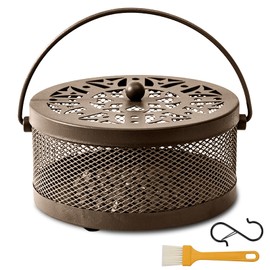 Mosquito Spiral Holder, Metal Smoking Spirals Holder, Mosquito Coil Holder, Metal Mosquito Coil Holder for Outdoor, Swimming Pool, Deck, Camping (Bronze)