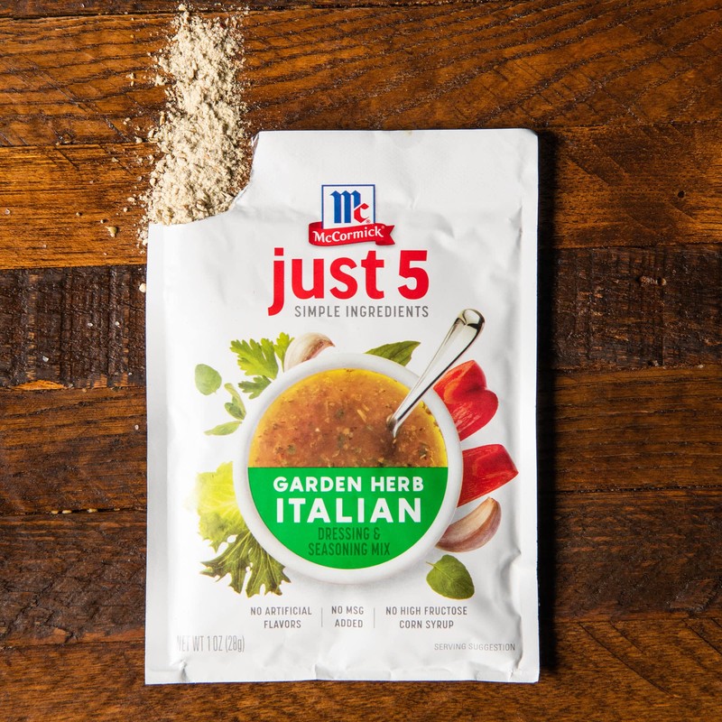 McCormick Just 5 Simple Ingredients Garden Herb Italian Dressing &