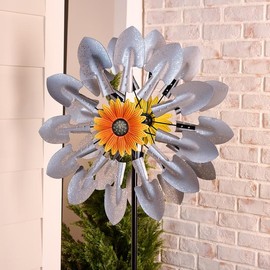 Girl Next Door 75" Tall Garden Trowel Wind Spinner:_Galvanized 