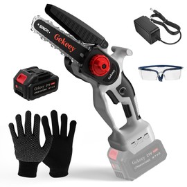 Electric Mini Chainsaw Cordless, 6 Inch Battery Chain Saw Handheld with Rechargeable Battery for Tree Trimming Wood Cutting, Gardening Tool Gifts for Men Dad Husband