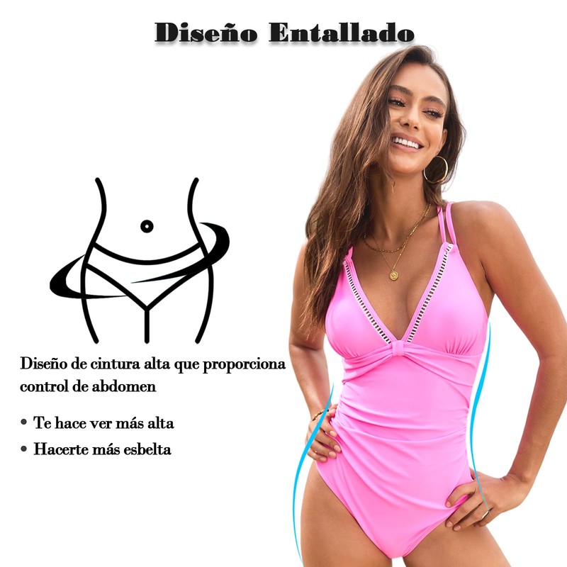 Cloeey Future Traje de Baño para Mujer, Estilo Completo (MX/US,