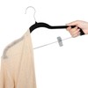 SVITA Set of 10 Clothes Hangers with Clips and Velvet