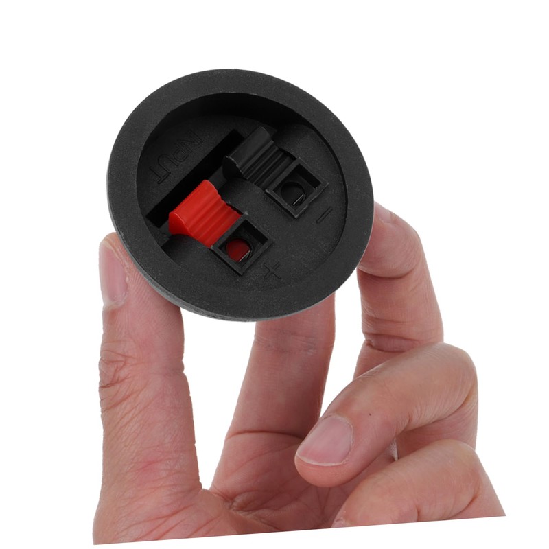 KOMBIUDA 8Pcs Round Speaker Wire Terminal Connector Clips Secure and