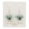 Samantha Abbott Glass Drop Earrings - Koala, Grey