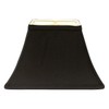 16 in. Black with White Lining Rectangle Bell Shantung Lampshade
