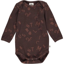 Müsli by Green Cotton Baby Boys' Letter Body and Toddler Sleepers, coffee