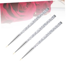 minkissy Nail Art Tools Set 3pcs Brush Set Thin Brush for Nail Art 5/7/9mm Precision