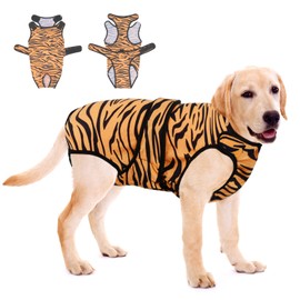 GOHHME Dog Surgery Recovery Suit Adjustable Magic Tape Straps Cotton Fabric Easy Potty Breaks Prevents Licking Wounds Dermatological Allergies Infections Dog Recovery Suit Female/Male