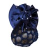 Equetech Dressage Hair Rosette Ribbon Bow Clip & Net (Navy/Crystal)
