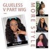 Goulus Kinky Straight V Part Wig Human Hair 26 Inch