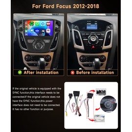 8 Core 6G+128G Car Radio for Ford Focus 2012-2018, Android 13 Wireless Carplay Android Auto Rimoody 9 Inch Touchscreen GPS DSP-36 Mirror Link 4G-WiFi Bluetooth FM 59-UI Themes AHD Backup Camera