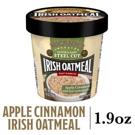 McCann's Irish Oatmeal Instant Oatmeal Cup, Apple Cinnamon, 1.9 Ounce (Pack of 12)