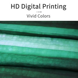 Gibelle Teal Shower Curtain, Cool Glass Texture Ombre Turquoise Shower Curtain, Abstract Modern Waterproof Fabric Bathroom Shower Curtain Set with Hooks, 72 x 72