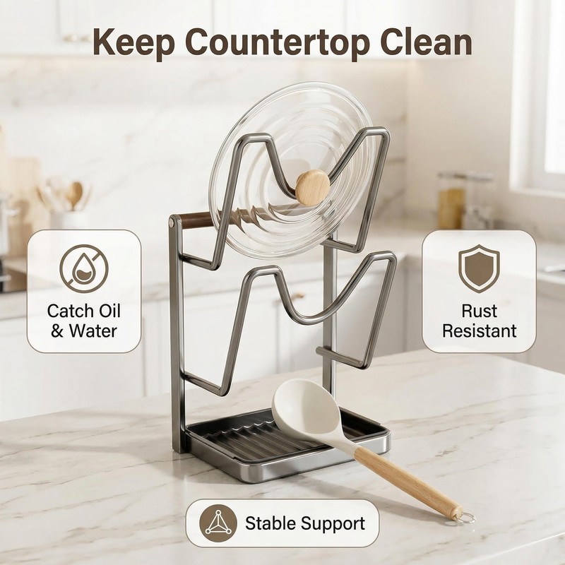 Pot Lid Holders, Kitchen Pot Lid Storage Rack, Pot Lid