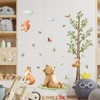 Tanlaby Forest Animals Tree Wall Sticker Cartoon Animals Wall Sticker