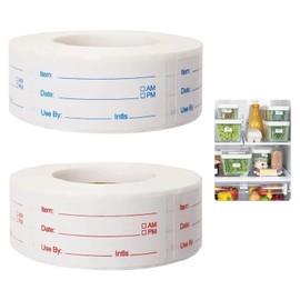 Food Labels, 2 Rolls Food Labels Stickers, Perfect for Cold Storage Date Marking, Food Stickers, Essential for Kitchen Organization and Food Freshness Tracking, Ideal for Home and Restaurant Use