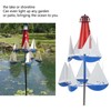 Summer Lighthouse Sailboat Windmills 360 Degree Rotation Weathervane Metal Windmill