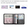 JUSTTOP Car Registration and Insurance Card Holder, Leather Vehicle Glove