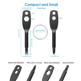 Stocking Stuffers for Men, 4-in-1 Pocket Screwdriver Keychain Tools, Mens Christmas Gifts for Dad Husband Boyfriends, White Elephant Gift Adults Cool Gadgets - Black