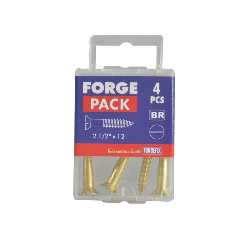 ForgePack Wood Screws - Solid Brass | 2 1/2" x