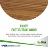 SeaTeak Rectangular Wooden Teak Shower Mat | Waterproof Mat |
