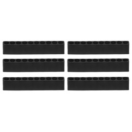 HARFINGTON 6pcs Screwdriver Bit Holder Organizer 82x9.5x16mm 10 Holes Hex Drill Plastic Storage Case for Any 1/4" Metal Driver Bits