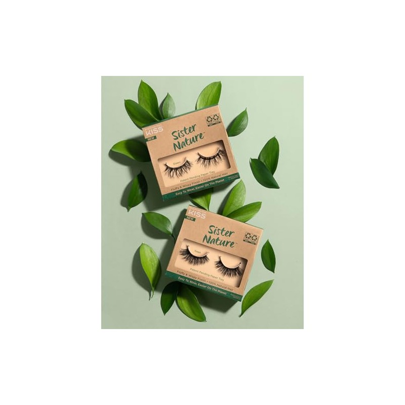 KISS Lashes Sister Nature False Eyelashes, Easy to Wear Easier