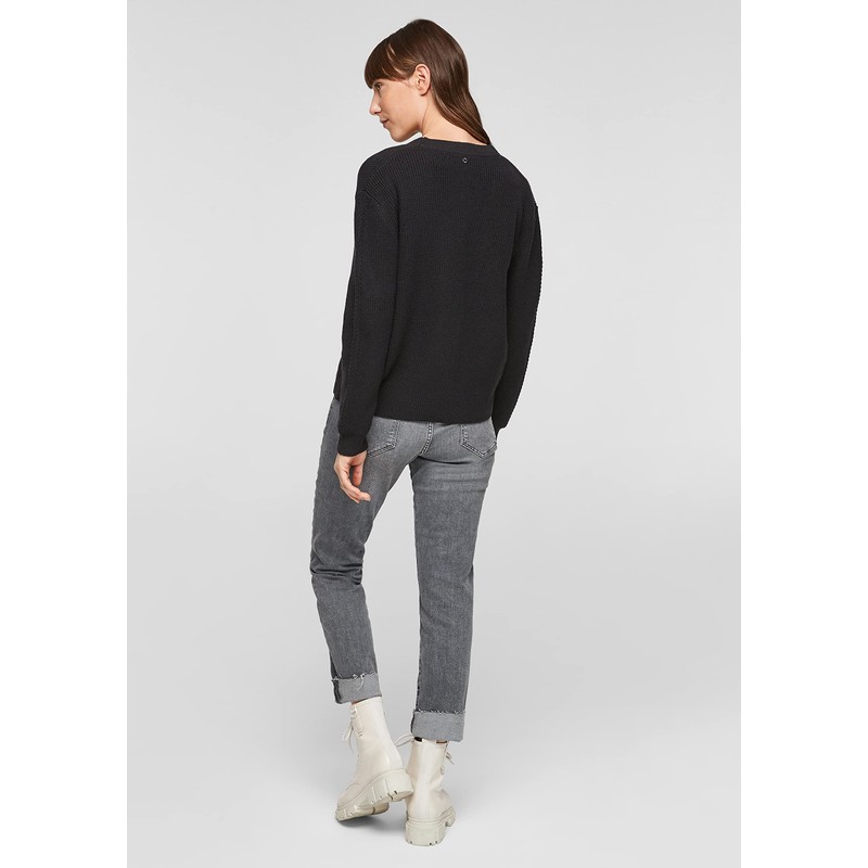 s.Oliver Cotton Blend Cardigan, black