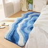 Luxury Microfiber Bath Mat, Extra Soft and Absorbent Carpet, Blue,