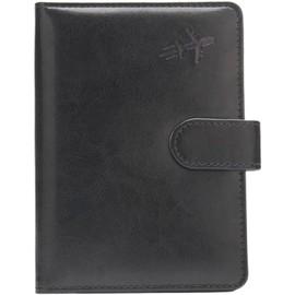 Lumbor37 Porta de Pasaporte de Cuero PU, Billetera de pasaporte, Maletín de Viaje Impermeable con Bloqueo RFID para Identificación de Viaje Familiar, Femenina y Masculina (Negro)