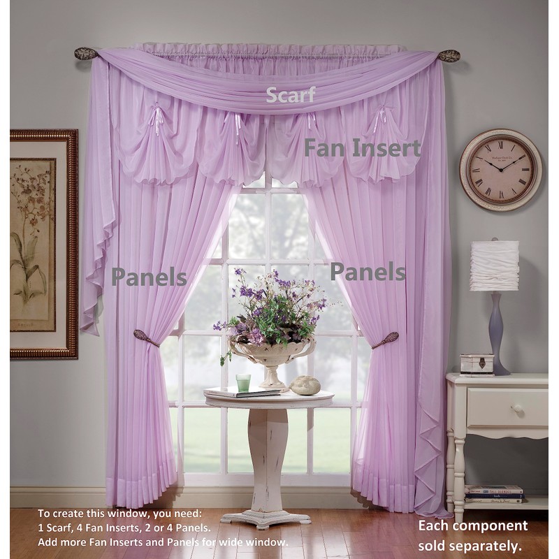Today's Curtain Emelia Original Voile Panel 63", White, 60"W x