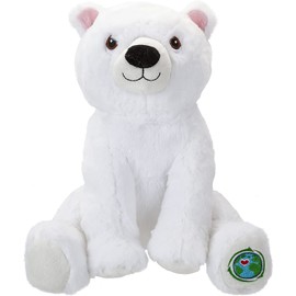 VFM - Polar Bear Soft Toy 28cm Eco Friendly Toy - Super Soft Cuddly White Arctic Animal Fluffy Plush With Embroidered Details 100% Recycled Material - Your Planet