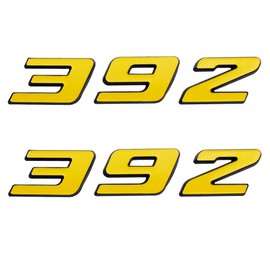 Aimoll 2pcs 392 Emblem, Badge Decal 3D Logo for 392 (Yellow)