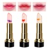 Emperoch 3 Pcs Flower Jelly Lipstick, Crystal Flower Jelly Lipstick,Magic