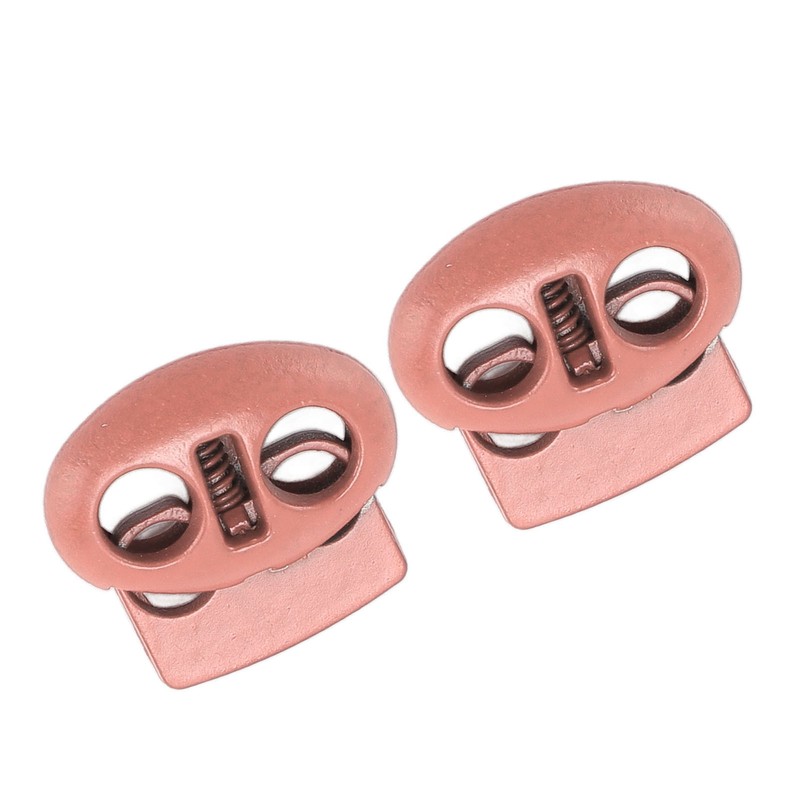 30Pcs Metal Cord Locks Double Hole Zinc Alloy Durable Light