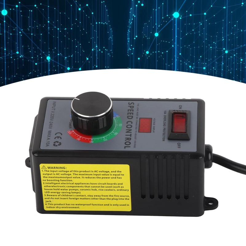 Spacnana AC220-240V Input 0-220VAC Output Variable Speed Controller with Overload