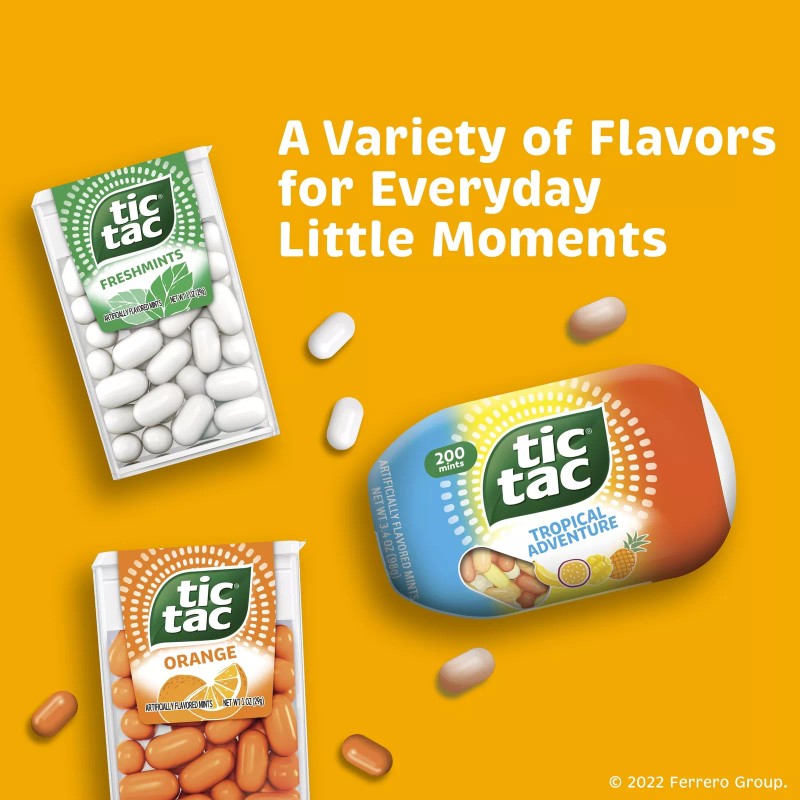 Tic Tac Fruit Adventure Mints 3.4 Ounce Pack of 4