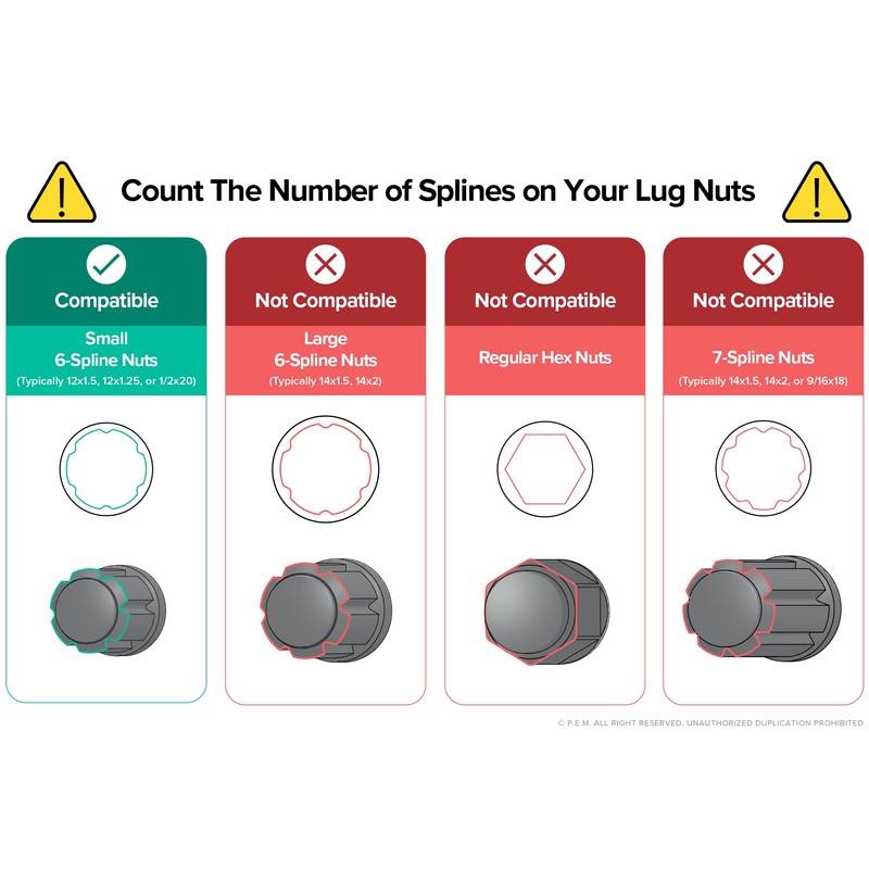 StanceMagic Small 6 Point Spline Drive Tuner Replacement Socket Key