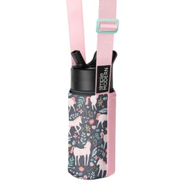 Simple Modern Kid's Water Bottle Carrier Sling with Adjustable Strap | Bottle Holder Crossbody Bag for Walking, Hiking and School | Summit Collection | Unicorn Fields