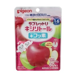 Pigeon Parent-Child Baby Teeth Care Tablet U Xylitol + Fluorine [Does Not Block Trachea] Children's Oral Care Mogitate Apple Mix Flavor 60 Tablets