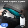 Mini Beamer 4K Unterstützt Android 11,Beamer Handy Outdoor 180°Drehbarer,Mini Projector
