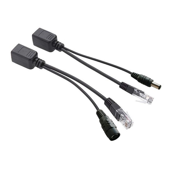 Passive PoE Injector and PoE Splitter Kit with 5.5x2.1 mm