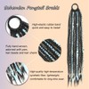Boho Braided Ponytail Hair Extensions with Beads, 24" Viking Black