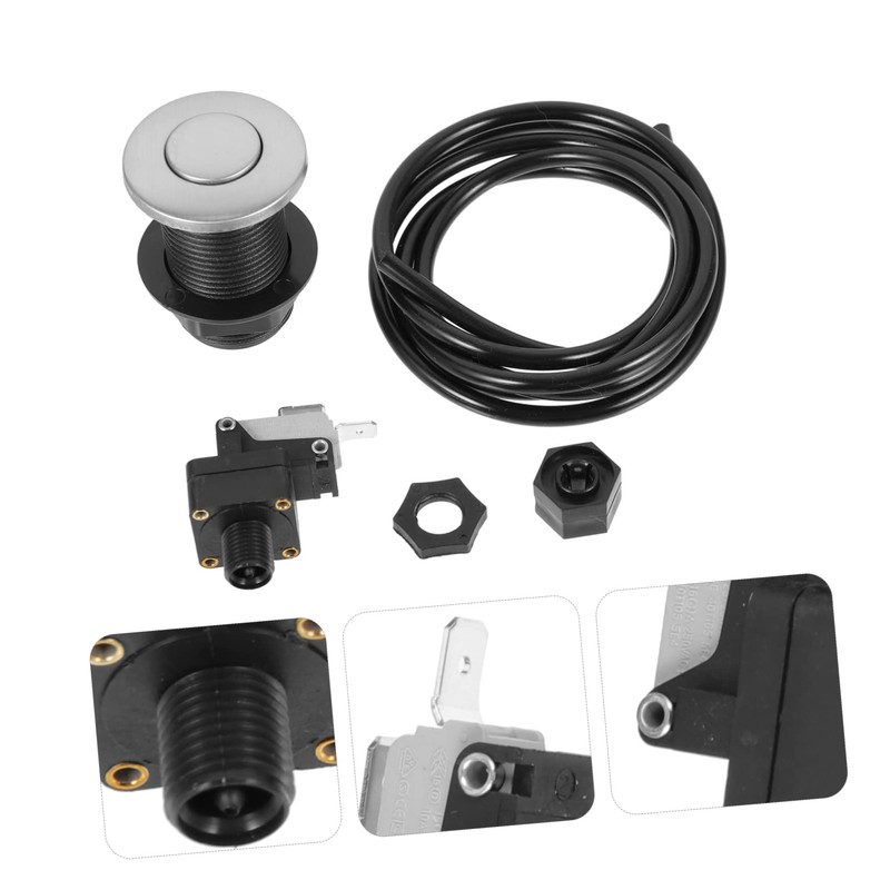 DOITOOL 2sets Garbage Disposal Air Button Bathtub Pneumatic Button Easy