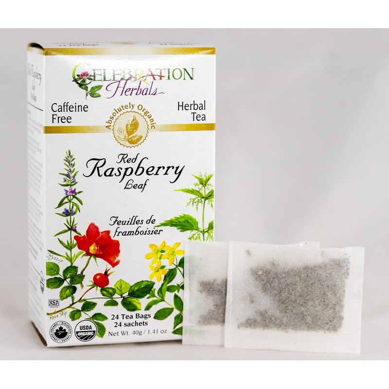 Celebration HERBALS Red Raspberry Leaf Tea Organic 24 Bag, 0.02