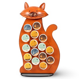Made Easy Kit Front Facing Countertop Coffee Pods Holder - Compatible with K-Cups Practical meets Whimsical - Coffee Bar Decor for Home Café Kitchen Nook (Orange Cat)