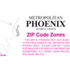 Metropolitan Phoenix Arterial Streets ZIP Code Zones Notebook Map -