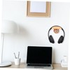 jojofuny 1set Headset Wall Mount Bracket Solid Wood Headphone Holder