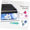 Outanaya 100pcs Heart Nail Charms Decorations for Nail Art Stylish