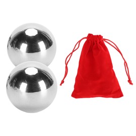 1 Pair Baoding Balls 3.5cm Diameter Stainless Steel Hand Balls for Strength Flexibility Training Stress Relief
